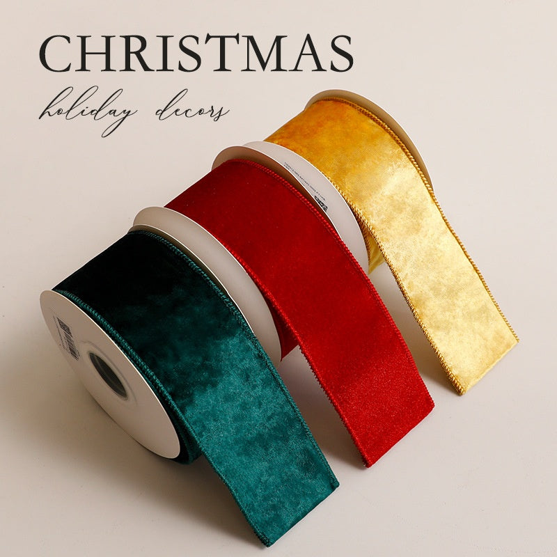 Christmas Ribbon Velvet Ribbon DIY Craft Ribbon Velvet Ribbon Fleece Ribbon