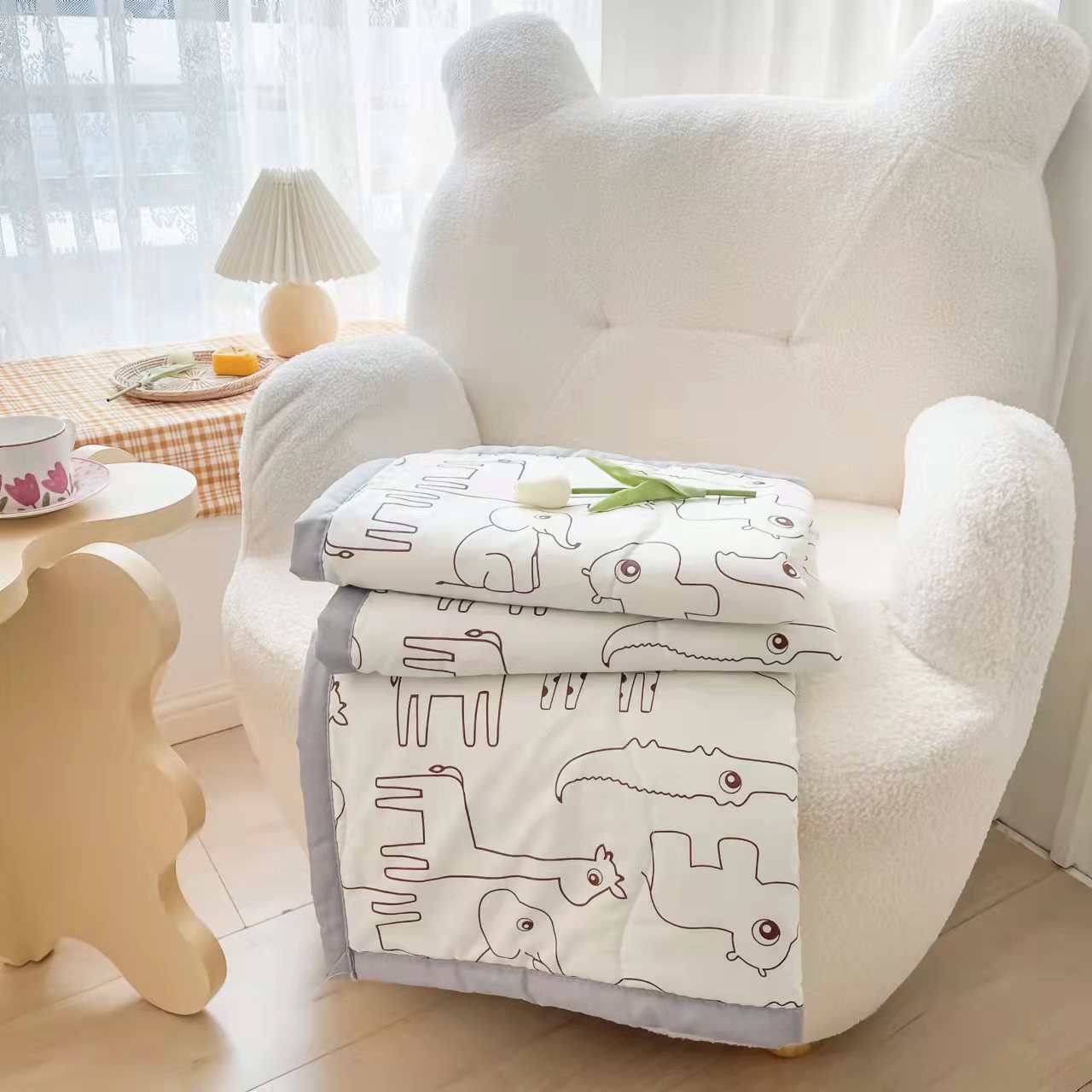 Children's Summer Cool Is The Baby's Nap The Air Conditioner Is The Kindergarten Blanket The Summer Thin Quilt