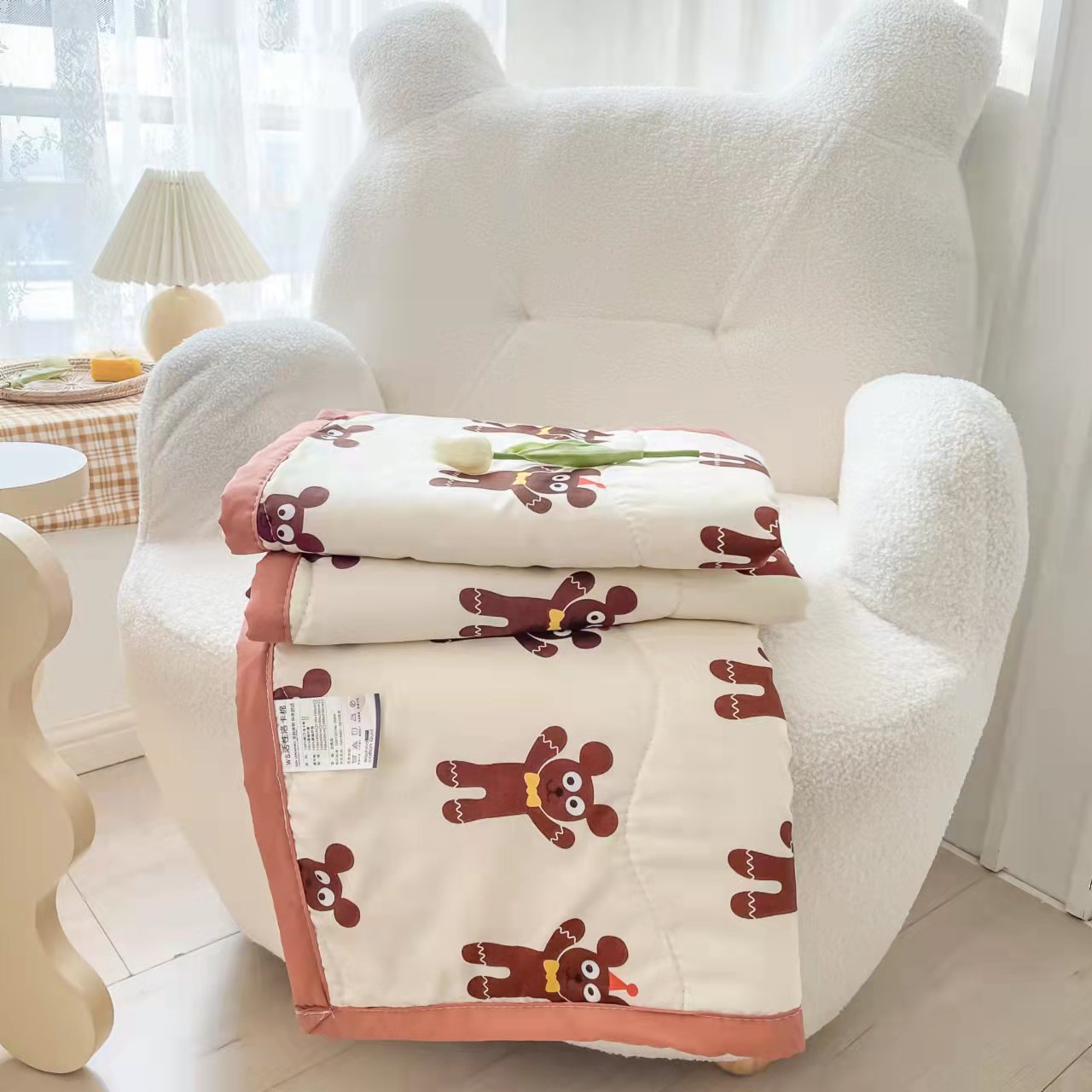 Children's Summer Cool Is The Baby's Nap The Air Conditioner Is The Kindergarten Blanket The Summer Thin Quilt