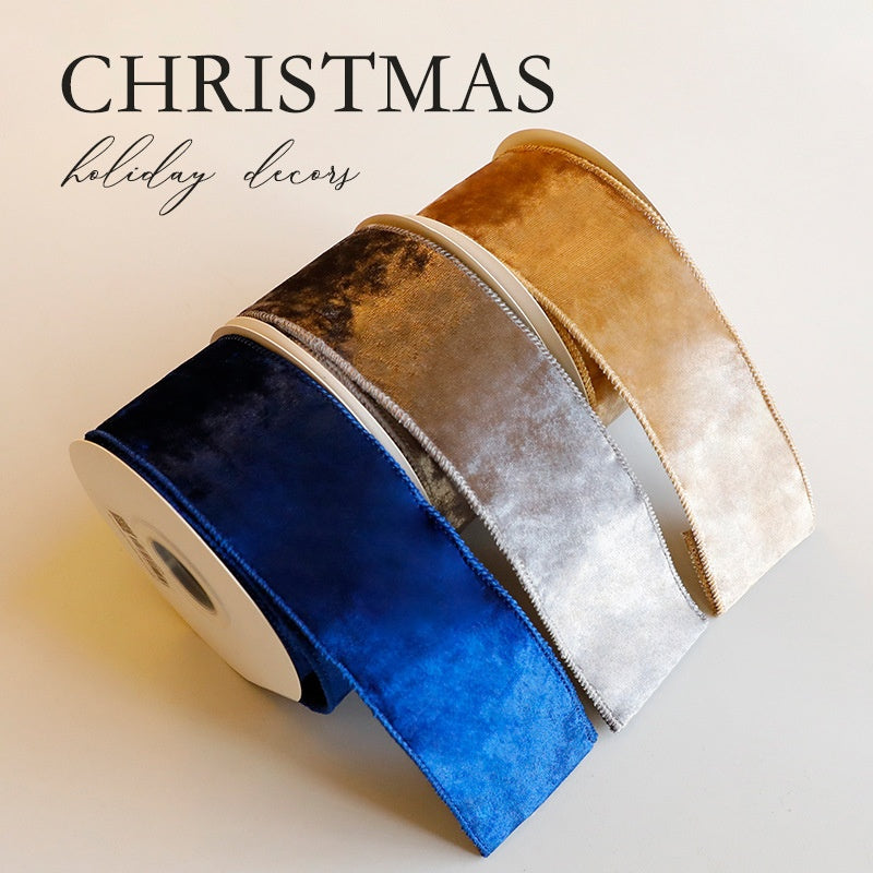 Christmas Ribbon Velvet Ribbon DIY Craft Ribbon Velvet Ribbon Fleece Ribbon