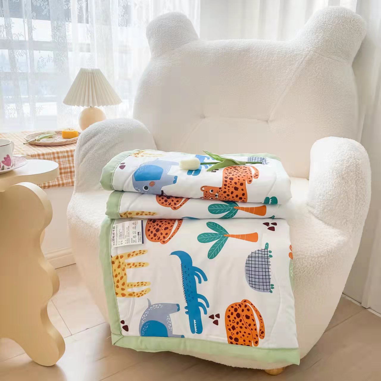 Children's Summer Cool Is The Baby's Nap The Air Conditioner Is The Kindergarten Blanket The Summer Thin Quilt