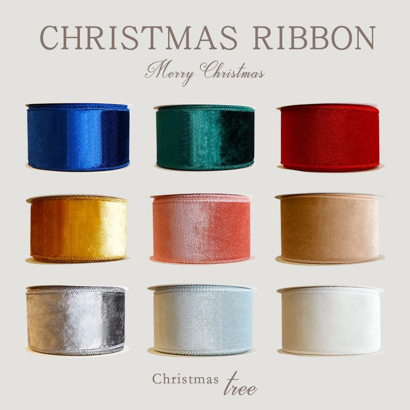 Christmas Ribbon Velvet Ribbon DIY Craft Ribbon Velvet Ribbon Fleece Ribbon