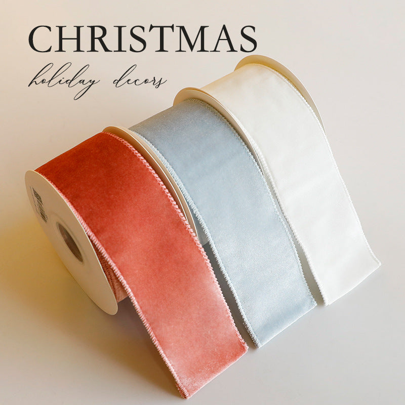 Christmas Ribbon Velvet Ribbon DIY Craft Ribbon Velvet Ribbon Fleece Ribbon