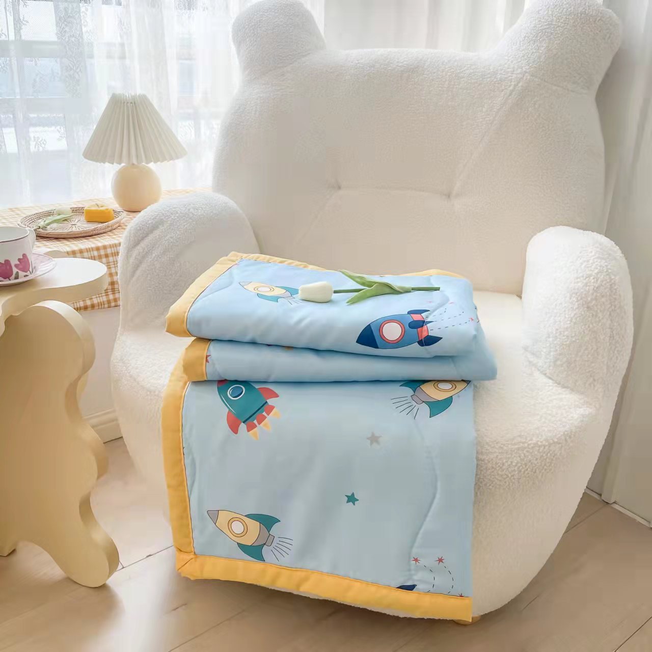 Children's Summer Cool Is The Baby's Nap The Air Conditioner Is The Kindergarten Blanket The Summer Thin Quilt