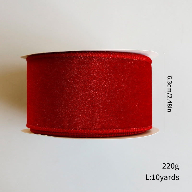 Christmas Ribbon Velvet Ribbon DIY Craft Ribbon Velvet Ribbon Fleece Ribbon